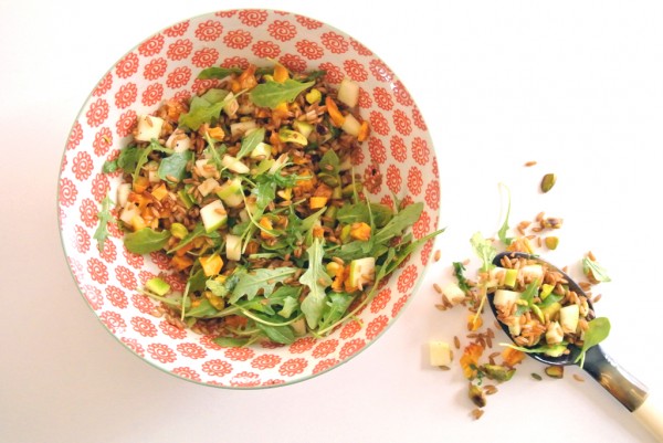 Toasted Farro + Pistachio + Dried Peach Salad 1 (1024x685)