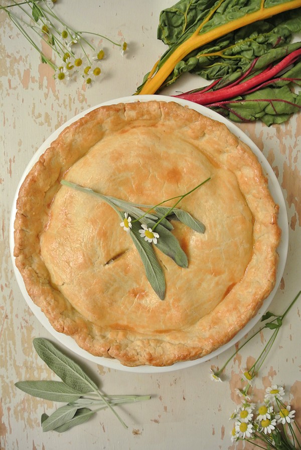 Rainbow Chard and Sage Chicken PIe